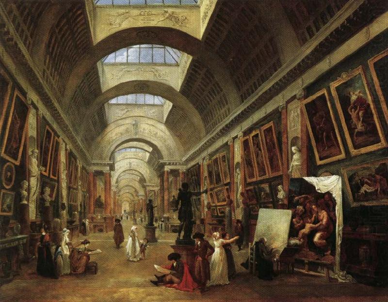 ROBERT, Hubert View of the  Grande Galerie china oil painting image